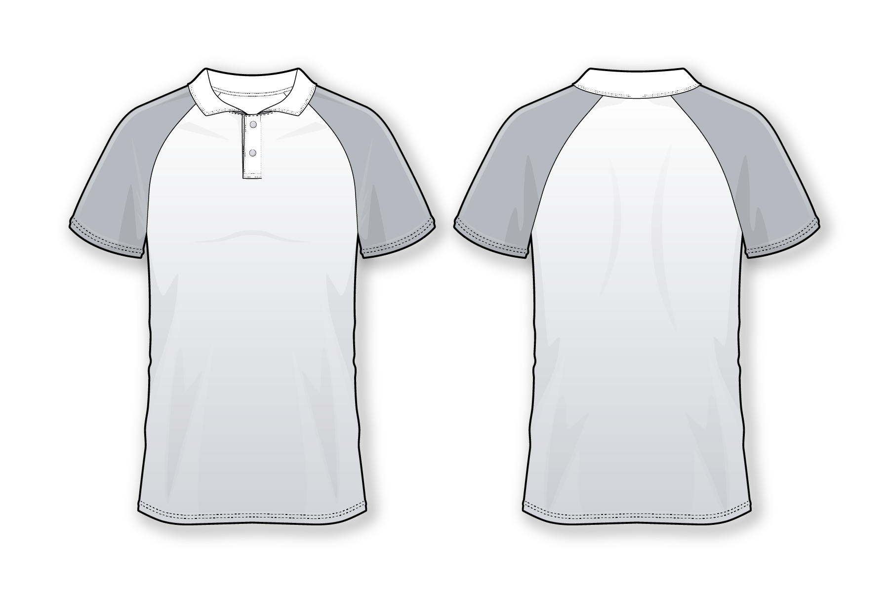 Athletic Polo with Snaps or Buttons, for Adults and Youth, Customized Shirt Design and Printing.