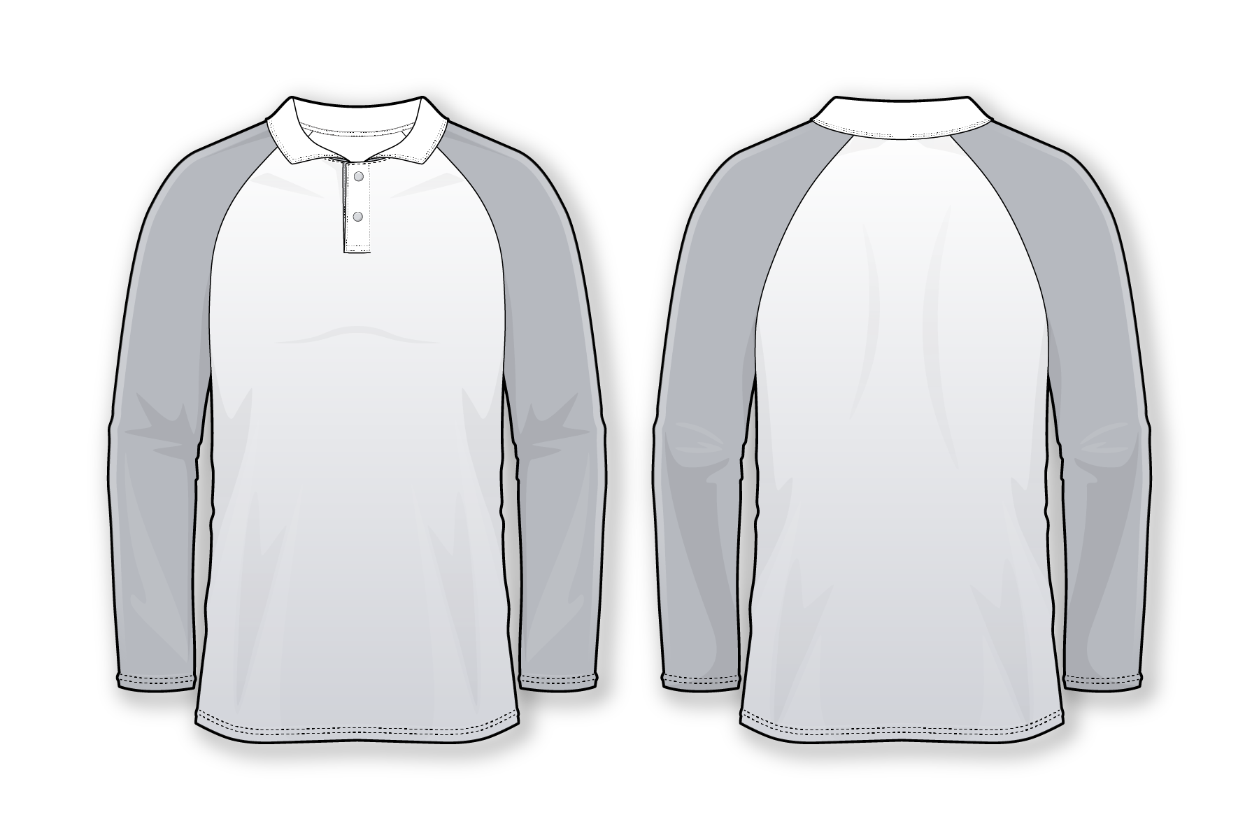 Soccer Long Sleeve Raglan Polo, Athletic Adult and Youth, Customized Shirt Design and Printing.