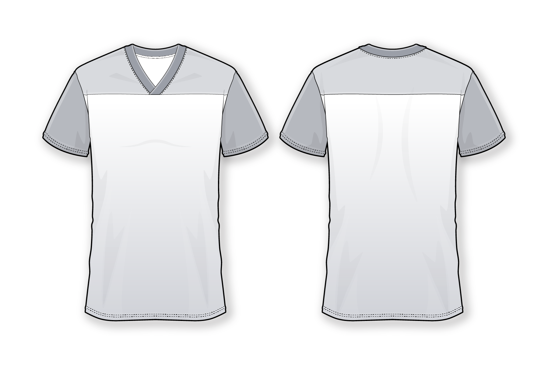 Football Jersey SS Overlap V Neck with Yoke (Flag) Football V-Neck Clothing 