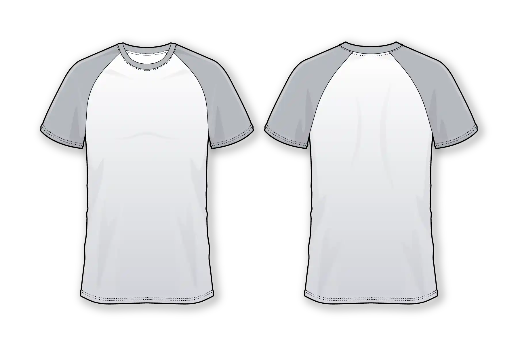 Soccer Raglan Crew Neck Jersey for Adults and Youth, Athletic Design with Customized Shirt Printing.