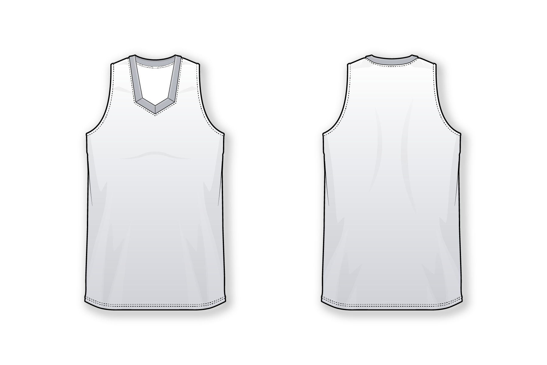 Men wearing DTG and sublimation printed Sports V neck Basketball Tank.