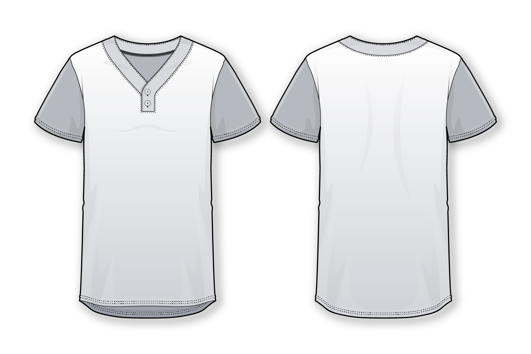 2 Button Baseball Jersey with sublimation printing. Custom T-shirts Design & Print service available.