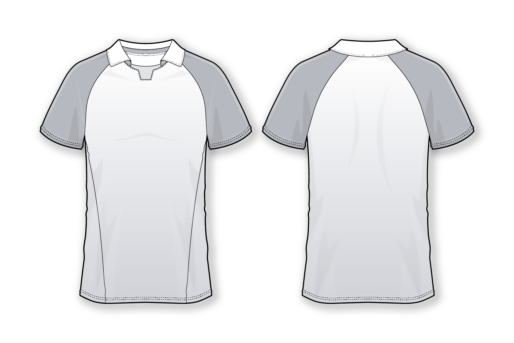 Raglan Collared Henley Neck Jersey with Stylized Side Seam, Athletic Design for Adults and Youth, Customized Shirt Design and Printing.